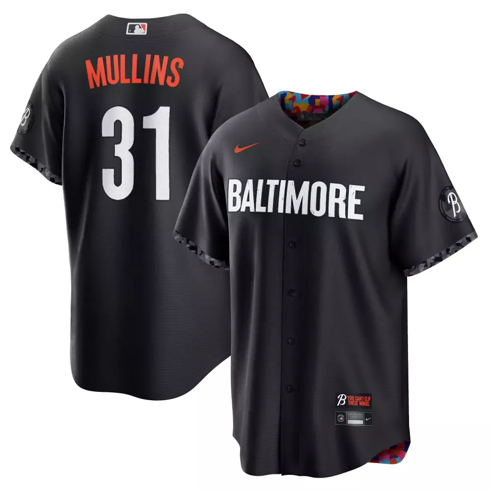 Cedric Mullins 31 Jersey Black City Connect Baltimore Orioles Men White Orange Cool