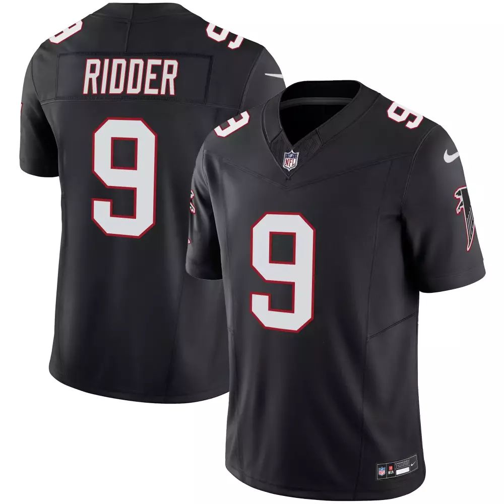 Desmond Ridder 9 Atlanta Falcons Jersey Black Men NFL White Red Stitched