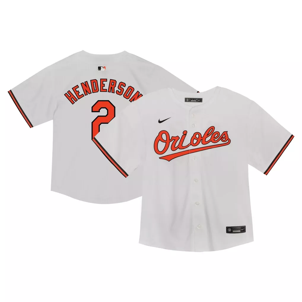 Gunnar Henderson 2 Orioles Jersey White Men Orange Black Game