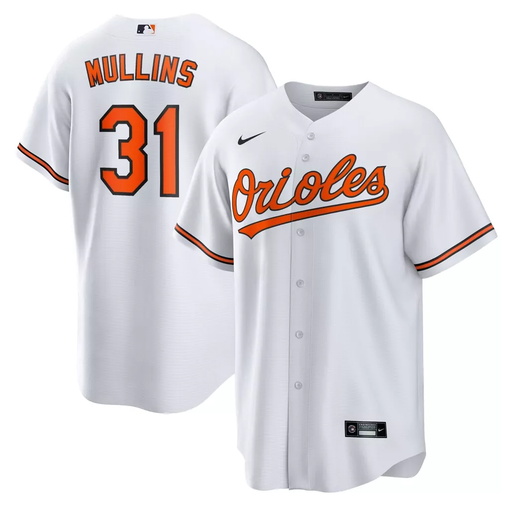 Cedric Mullins 31 Orioles Jersey White Men Orange Black Replica