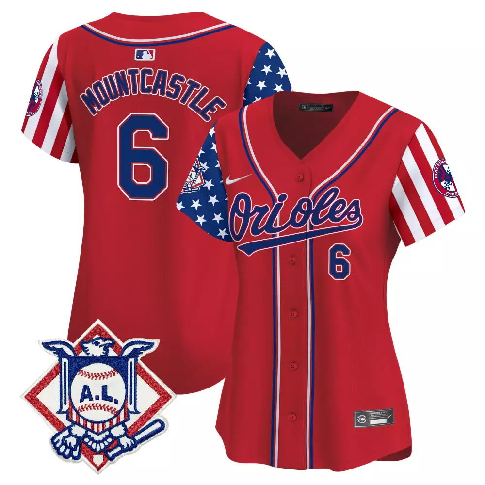Ryan Mountcastle 6 Orioles Jersey Red Al Men Split Design White Blue Vapor Premier