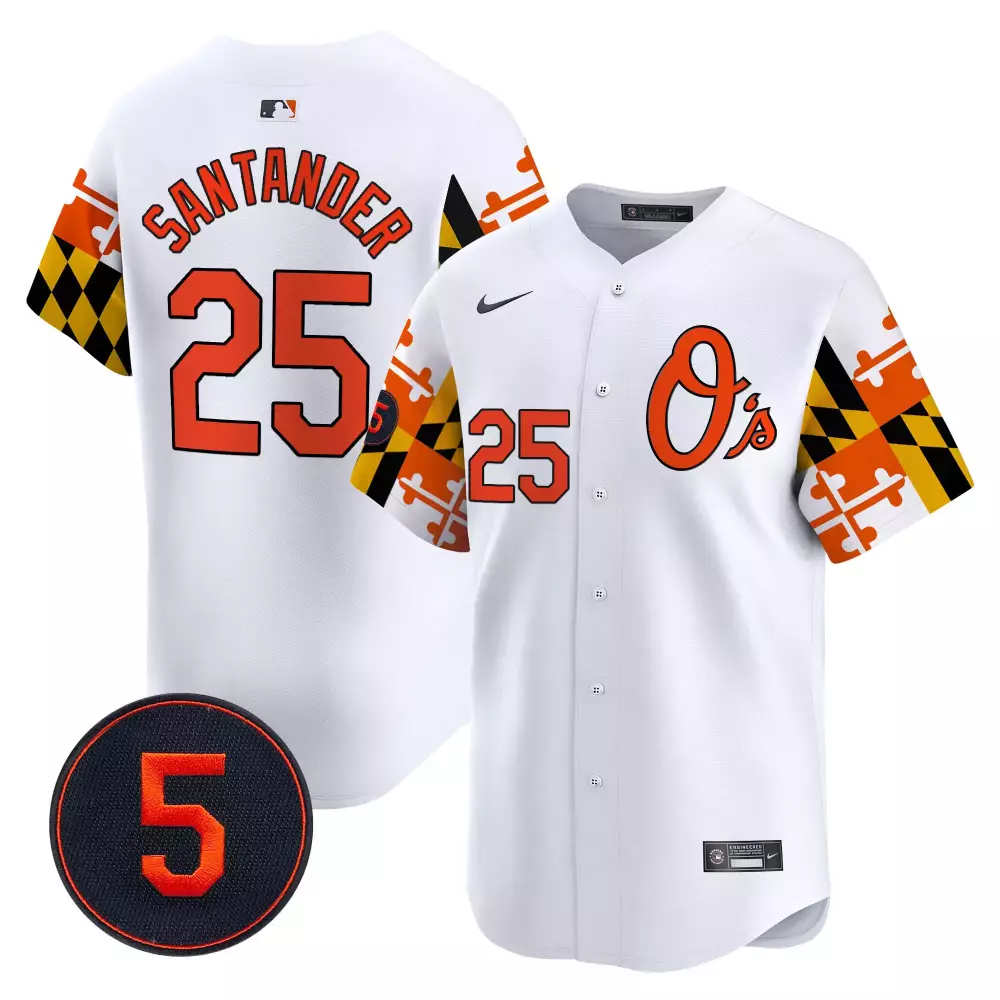 Anthony Santander 25 Orioles Jersey White City Connect Men Alternate Split Design
