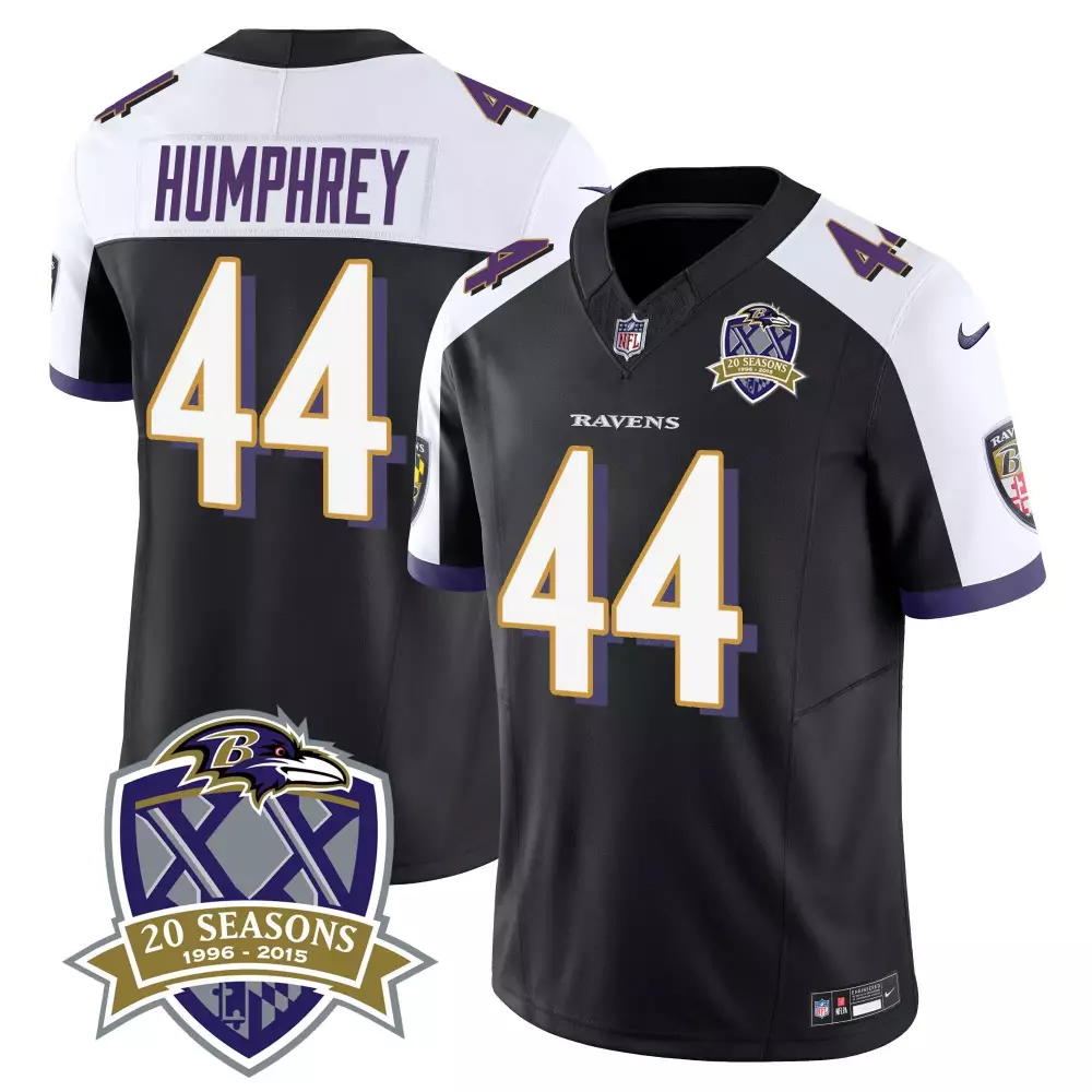 Marlon Humphrey 44 Ravens Jersey Black 20 Seasons 1996-2015 Men White Purple Alternate