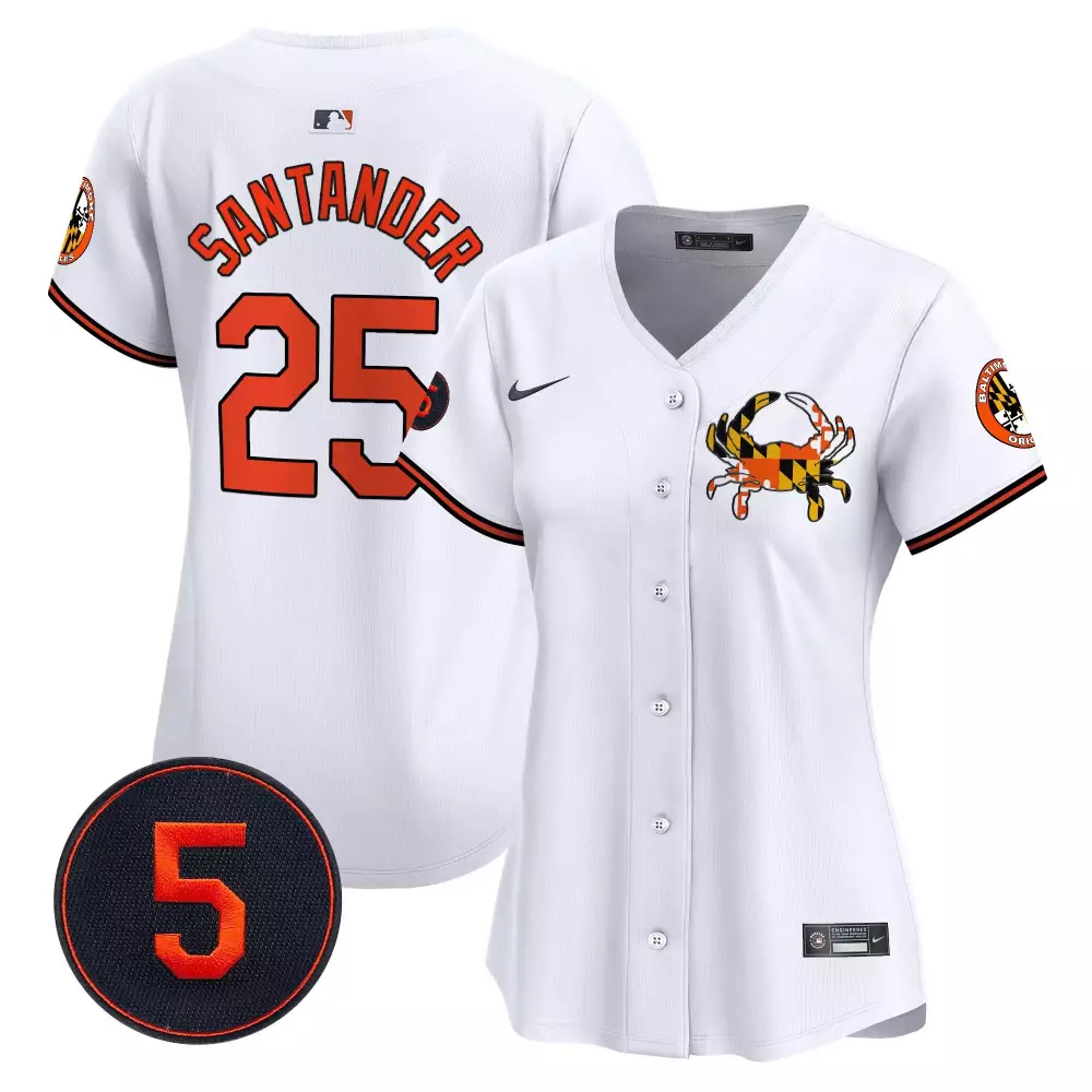 Anthony Santander 25 Jersey White City Connect Baltimore Orioles Team Crab Men Custom Design