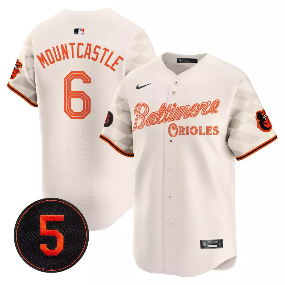 Ryan Mountcastle 6 Jersey White City Connect Baltimore Orioles Bird Number Men Split Design