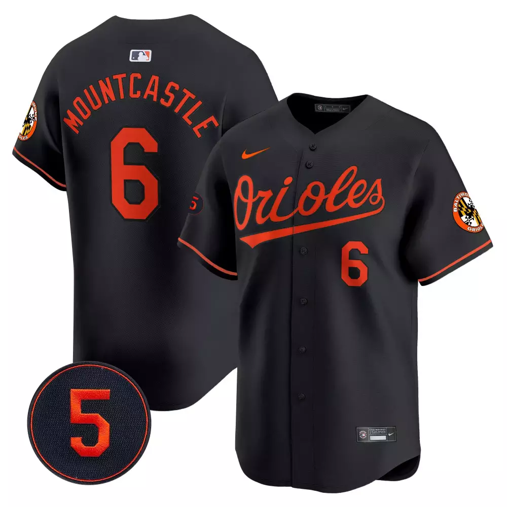 Ryan Mountcastle 6 Jersey Black Baltimore Orioles Team Men Orange Vapor Premier Limited
