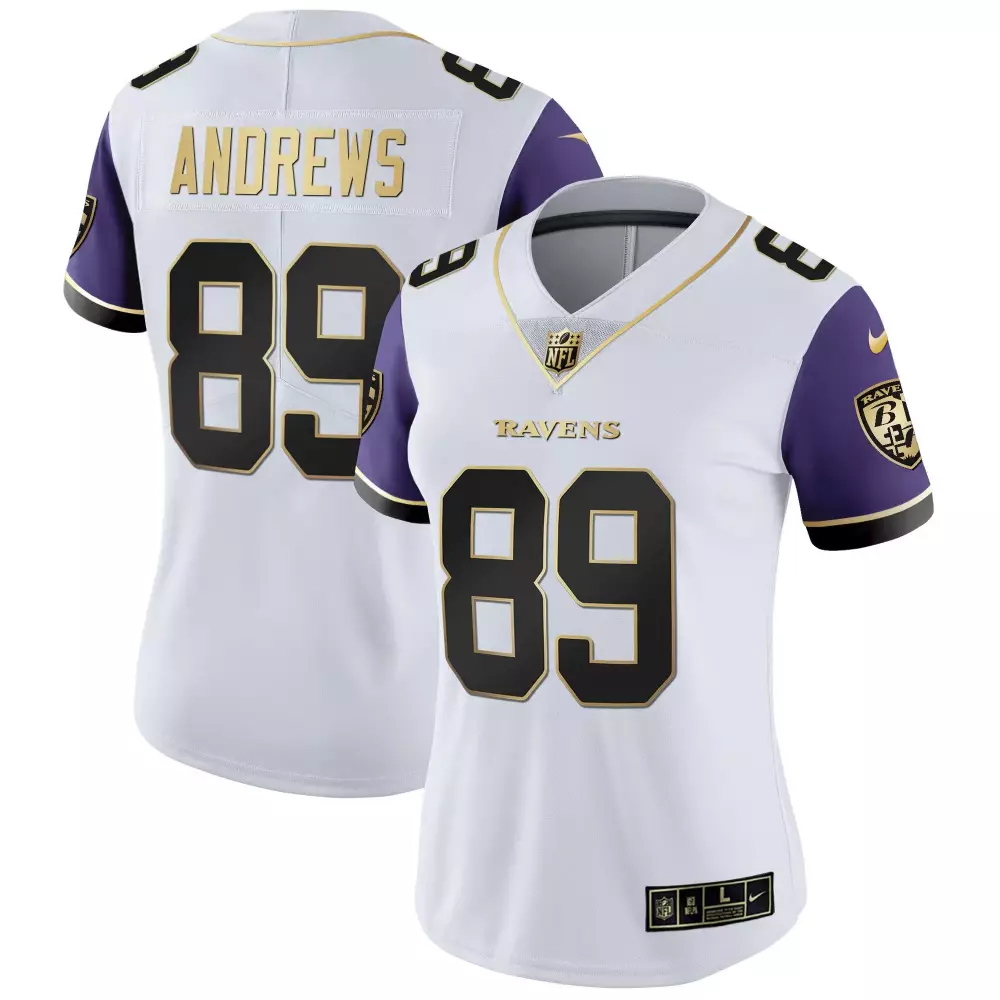 Mark Andrews 89 Ravens Jersey White Women Purple Black Gold Vapor All Stitched