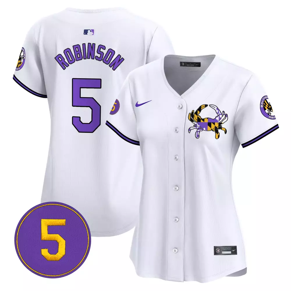 Brooks Robinson 5 Jersey White City Connect Baltimore Orioles Women Alternate Custom Design
