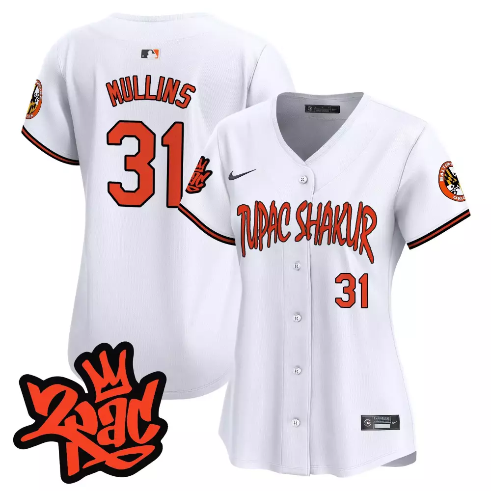 Cedric Mullins 31 Jersey White City Connect Baltimore Orioles Women Orange Black