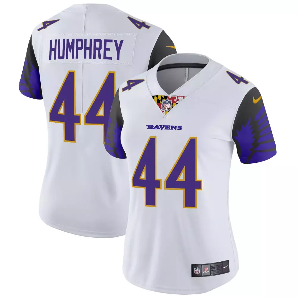 Marlon Humphrey 44 Ravens Jersey White Maryland Flag Women Standard Alternate Purple