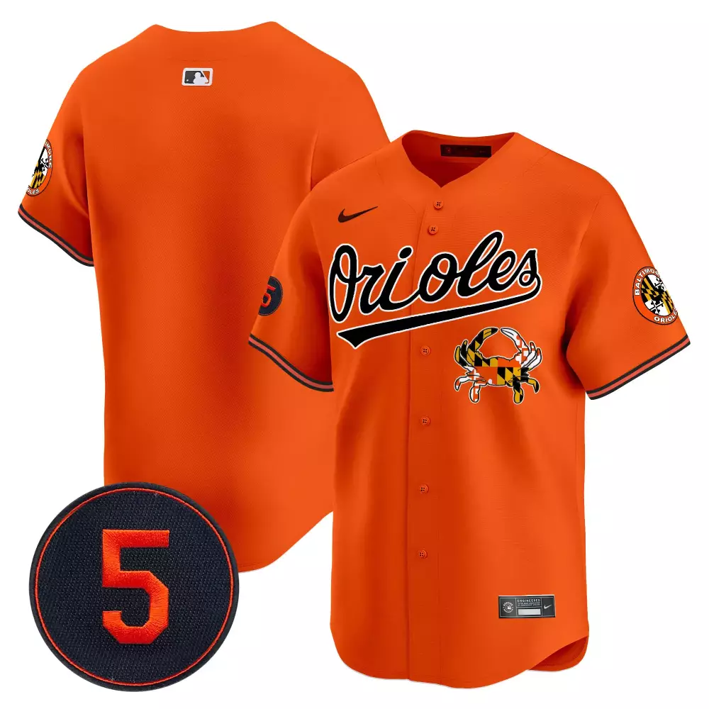 Brooks Robinson 5 Jersey Orange City Connect Baltimore Orioles Men Alternate Black