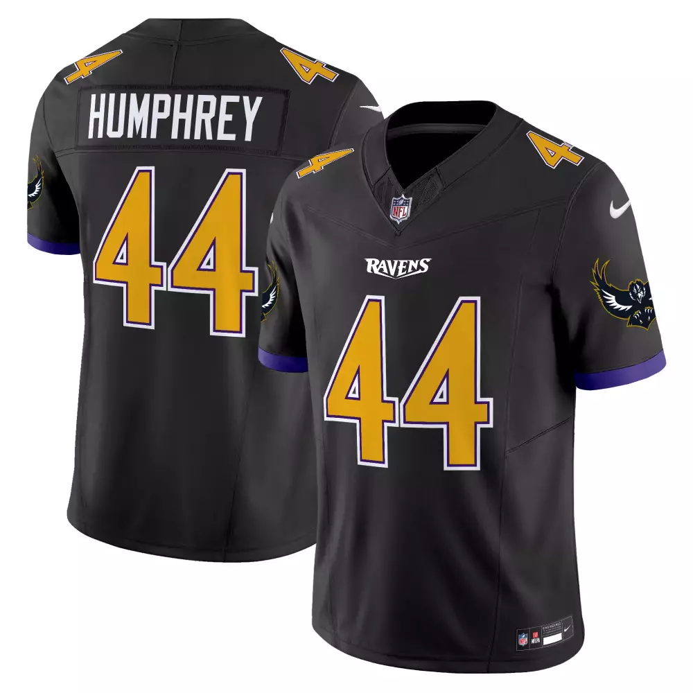 Marlon Humphrey 44 Ravens Jersey Black Men Yellow Purple Vapor Limited v2 All Stitched