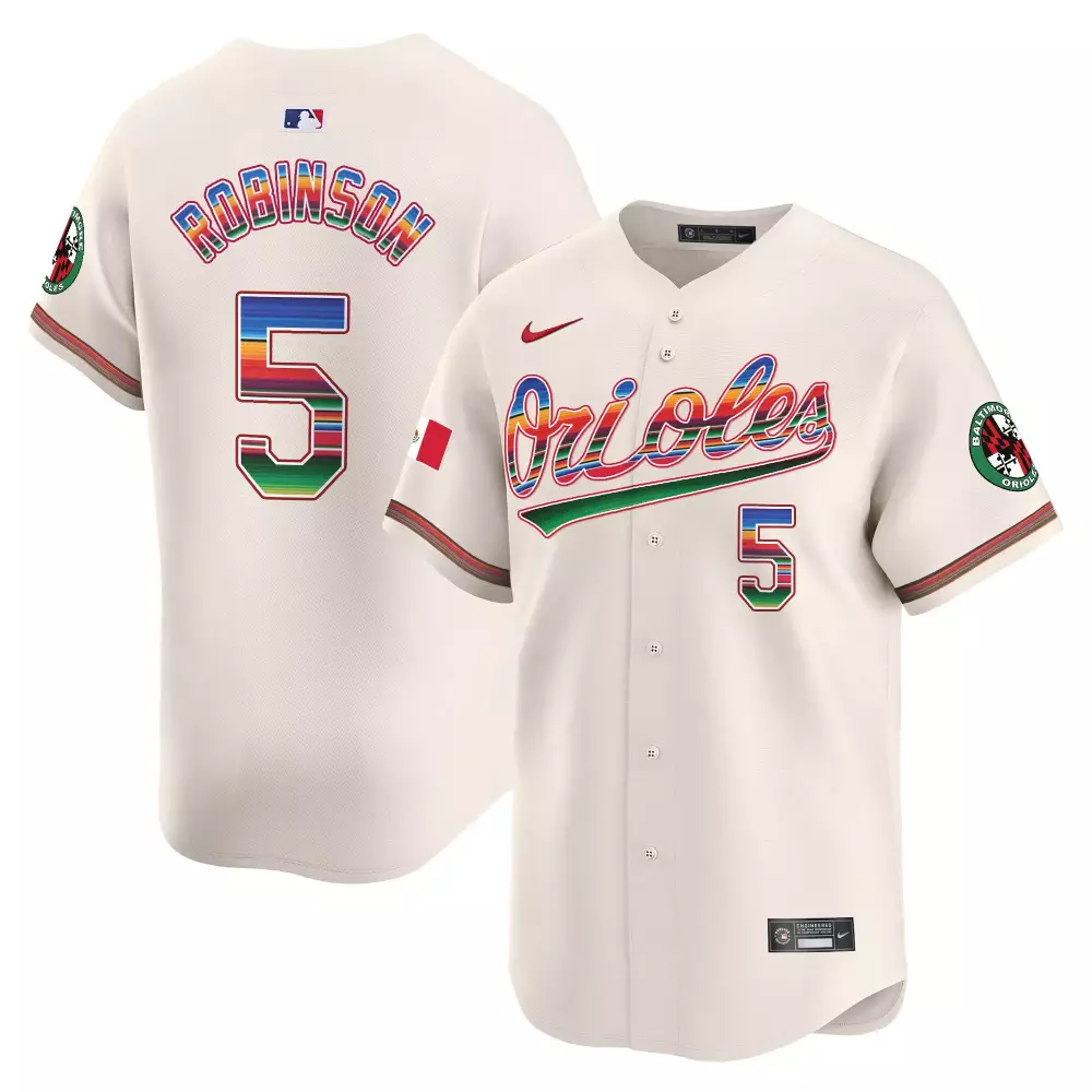 Brooks Robinson 5 Orioles Jersey Cream City Connect Mexico Flag Baltimore Men MLB
