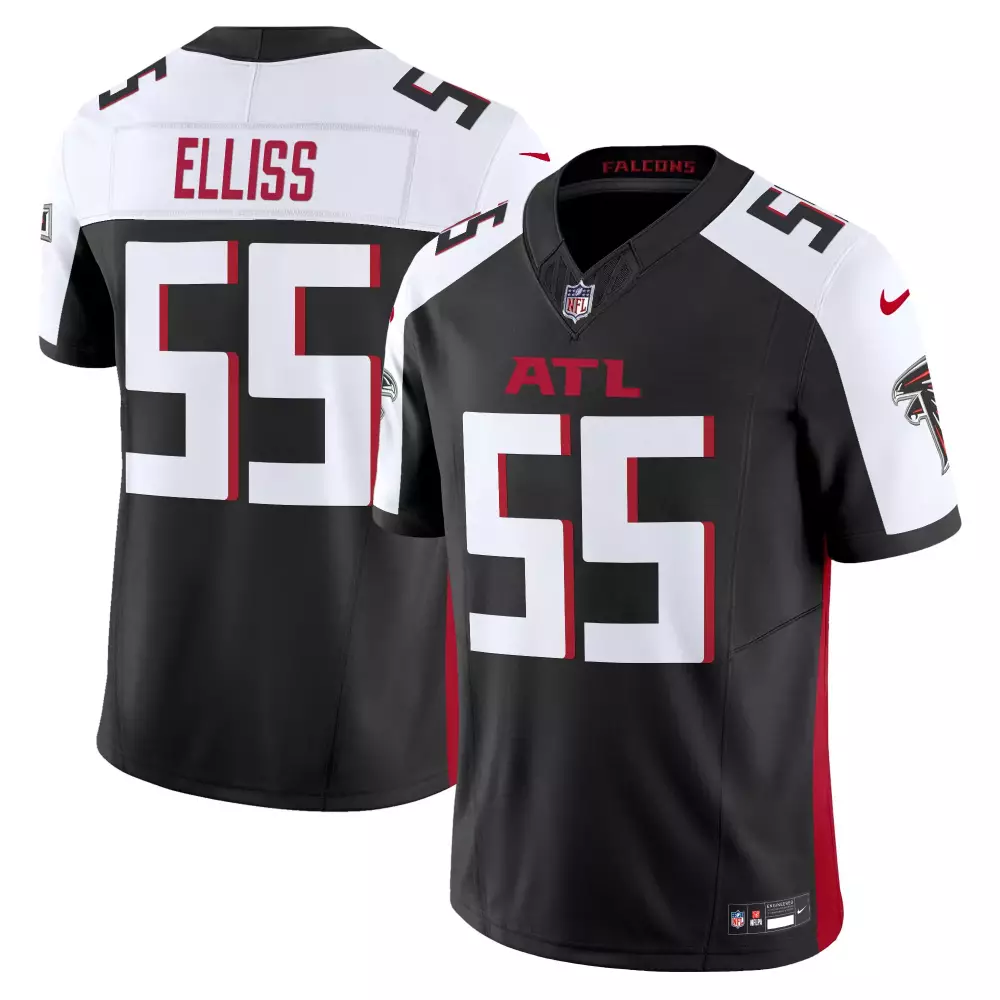 Kaden Elliss 55 Atlanta Falcons Jersey Black Men White Red Alternate Vapor Limited
