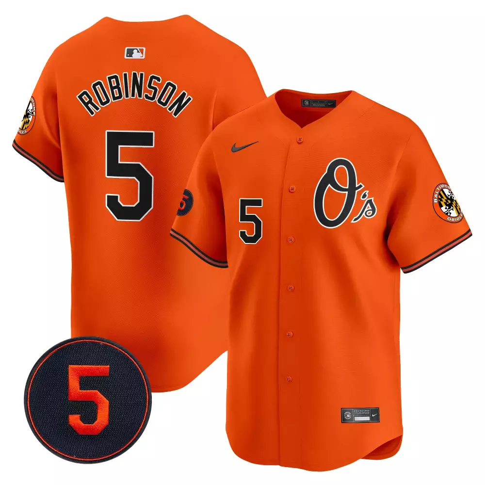 Brooks Robinson 5 Jersey Orange City Connect Baltimore Orioles Men Custom Design