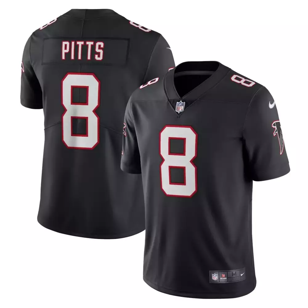 Kyle Pitts 8 Atlanta Falcons Jersey Black Men Replica White Red Alternate Vapor Limited
