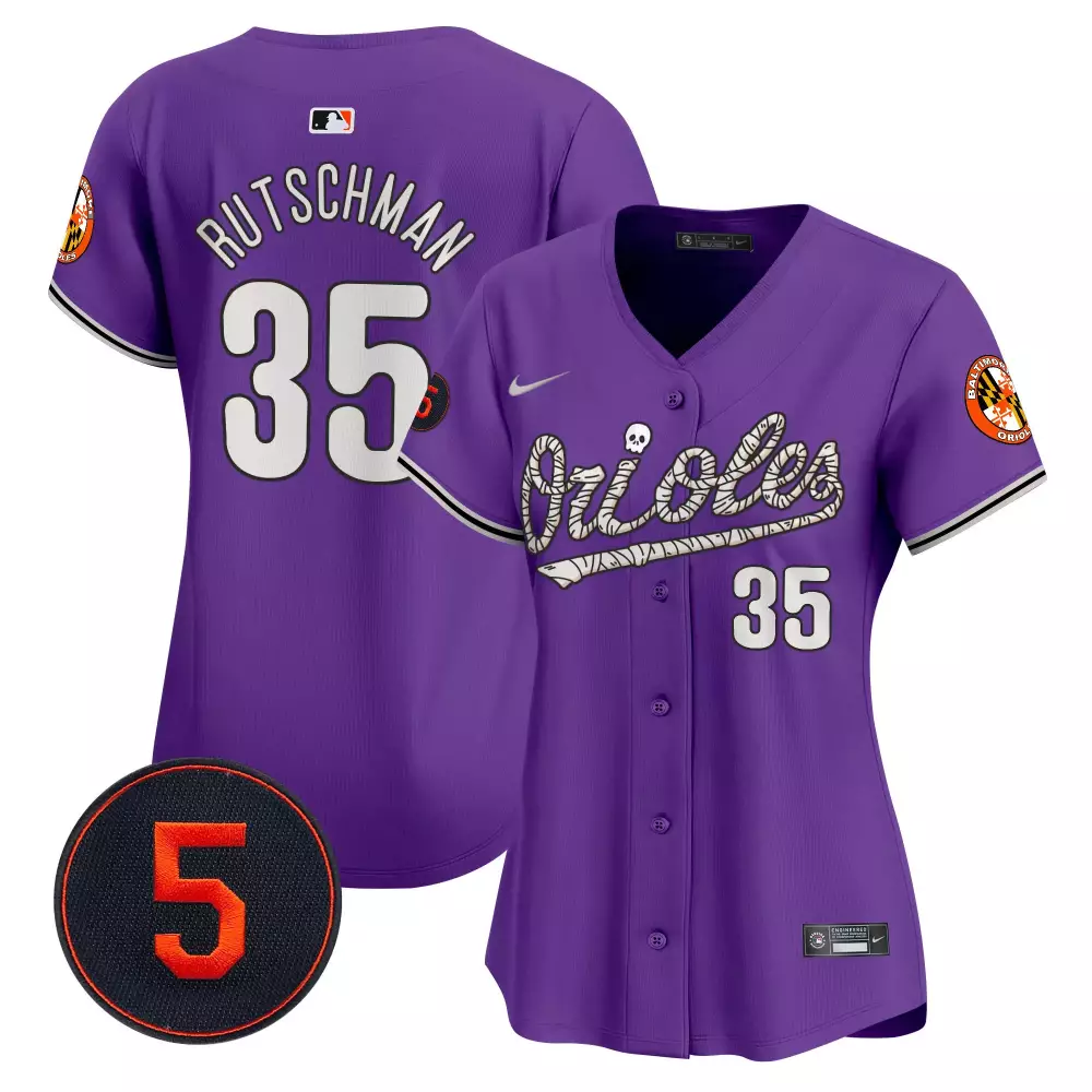 Adley Rutschman 35 Orioles Jersey Purple Baltimore Team Men Alternate White Black