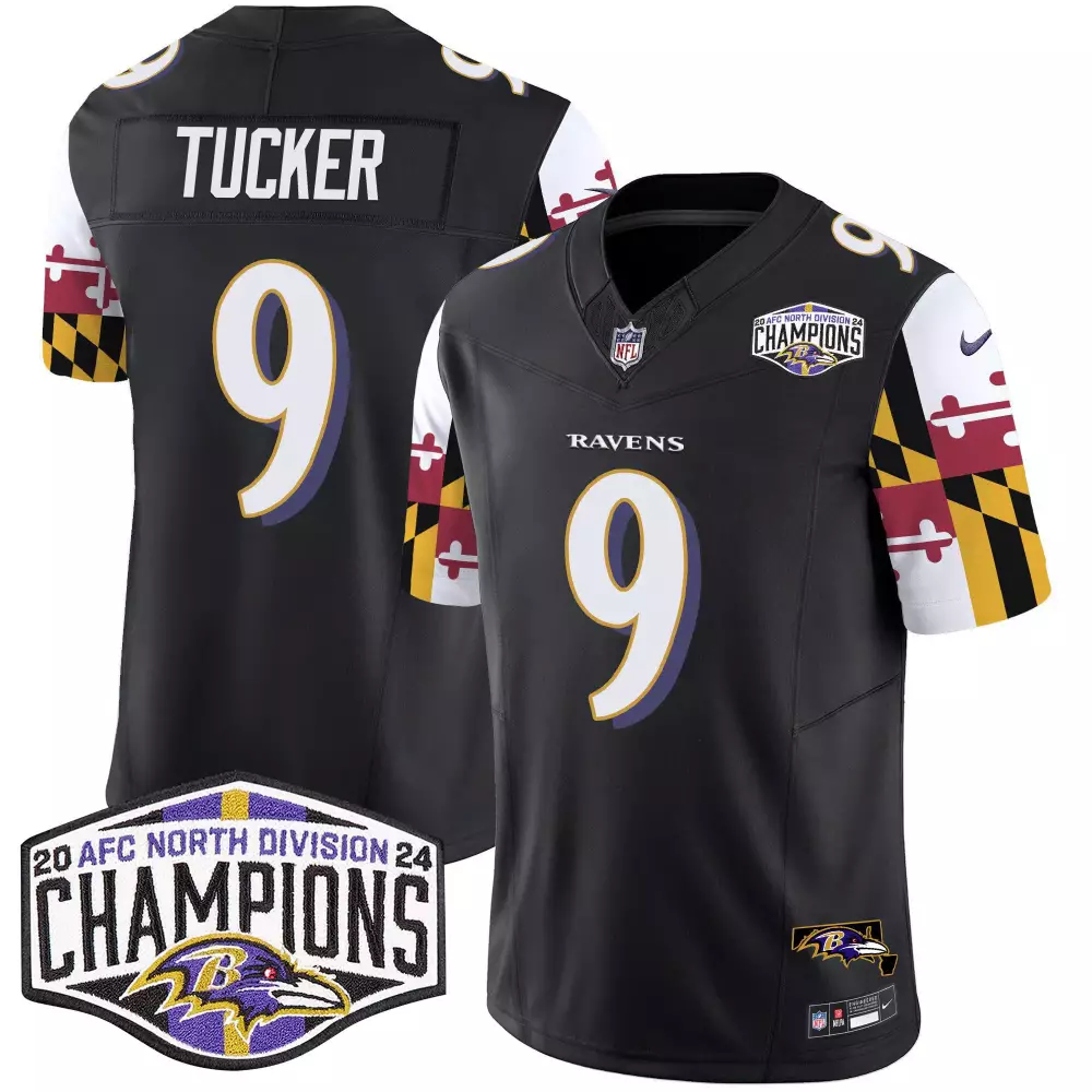 Justin Tucker 9 Ravens Jersey Black Men Game White Purple Yellow Red Vapor Limited