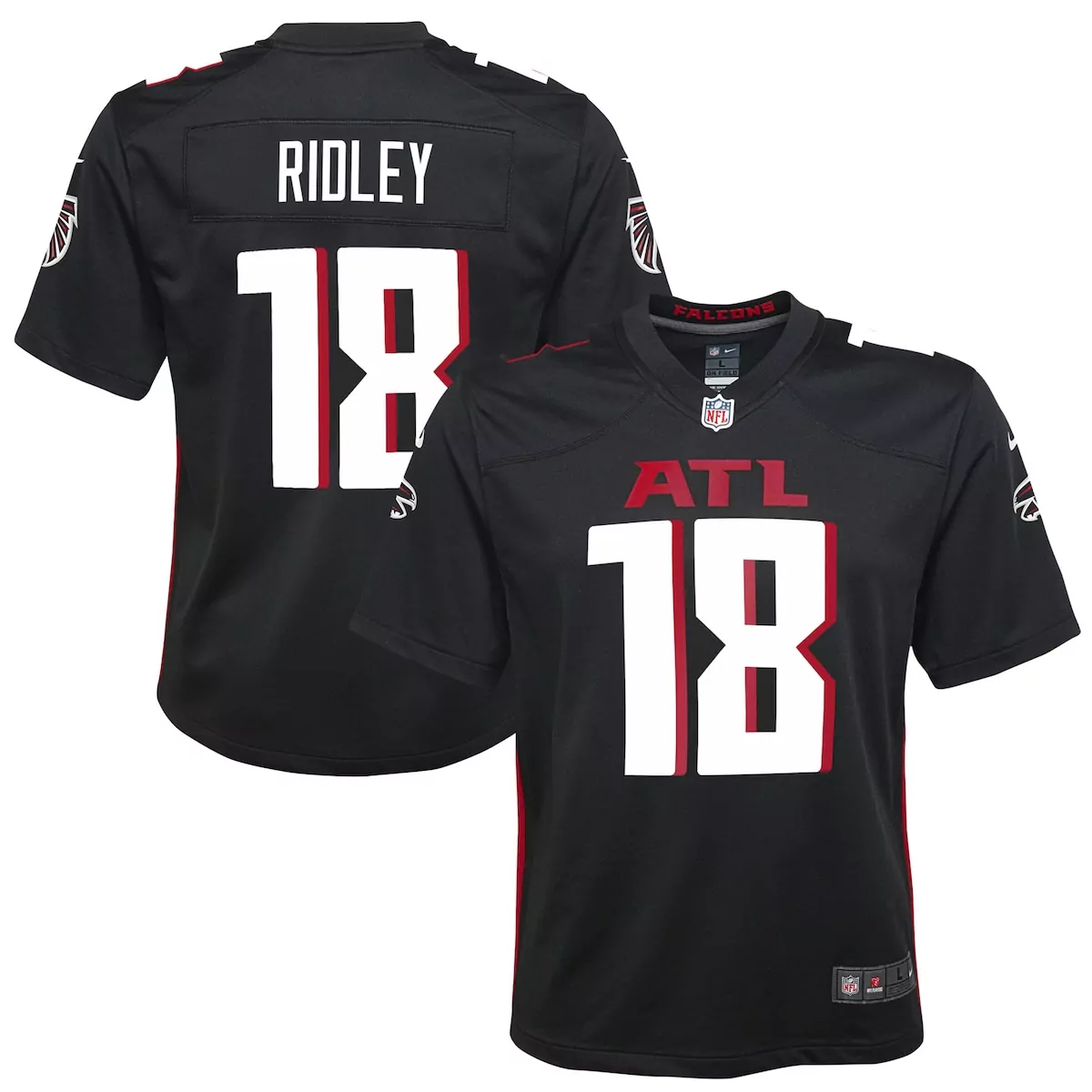 Calvin Ridley 18 Atlanta Falcons Jersey Black Men NFL Red White Game
