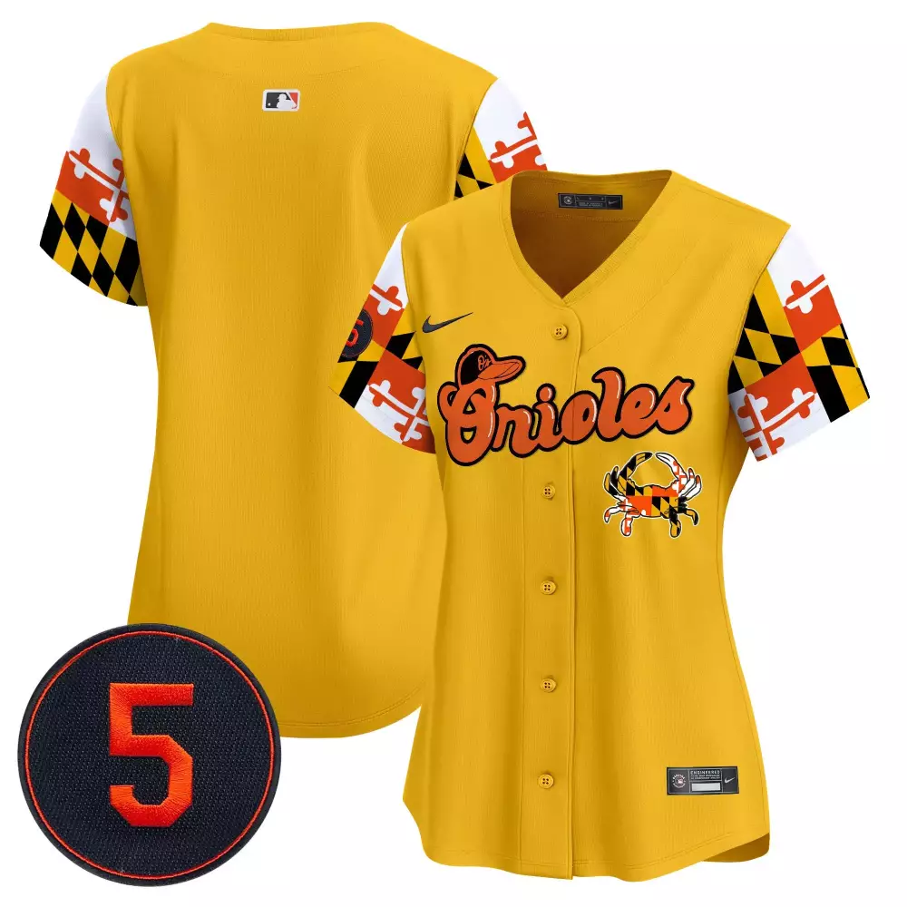 Brooks Robinson 5 Jersey Yellow City Connect Baltimore Orioles 2023 Women Alternate