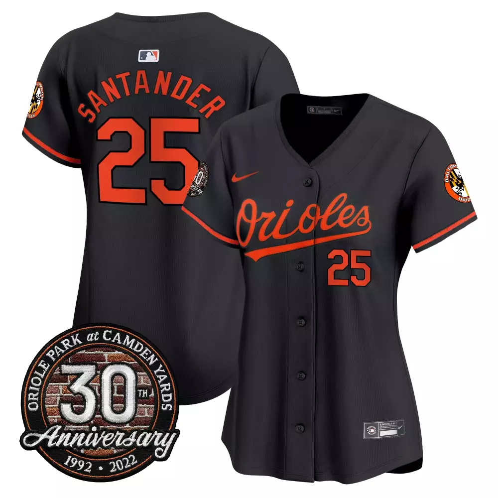 Anthony Santander 25 Orioles Jersey Black Oriole Park At Camden Yards 30th Anniversary 2022