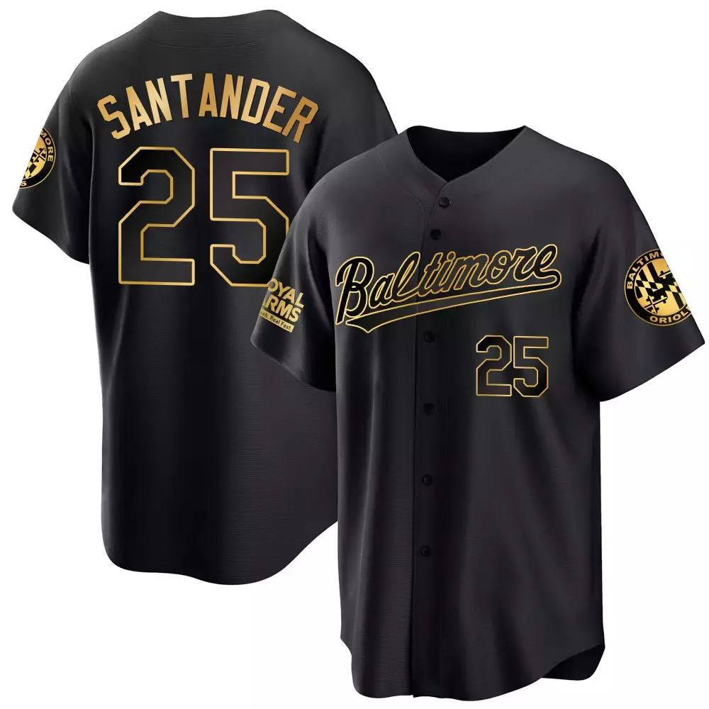 Anthony Santander 25 Jersey Black City Connect Baltimore Orioles Royal Arms Oriole Bird 2023