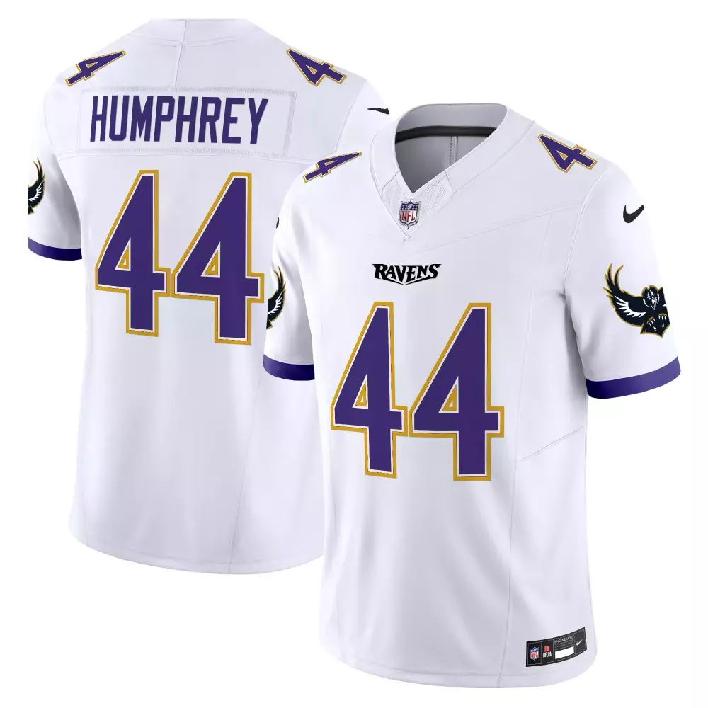 Marlon Humphrey 44 Ravens Jersey White Men Alternate Purple Gold Vapor Limited v2