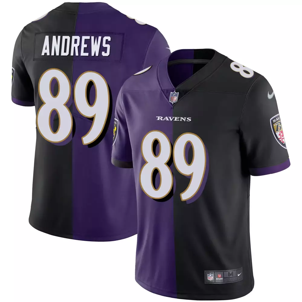 Mark Andrews 89 Ravens Jersey Purple Men Split Design Black All Stitched Vapor