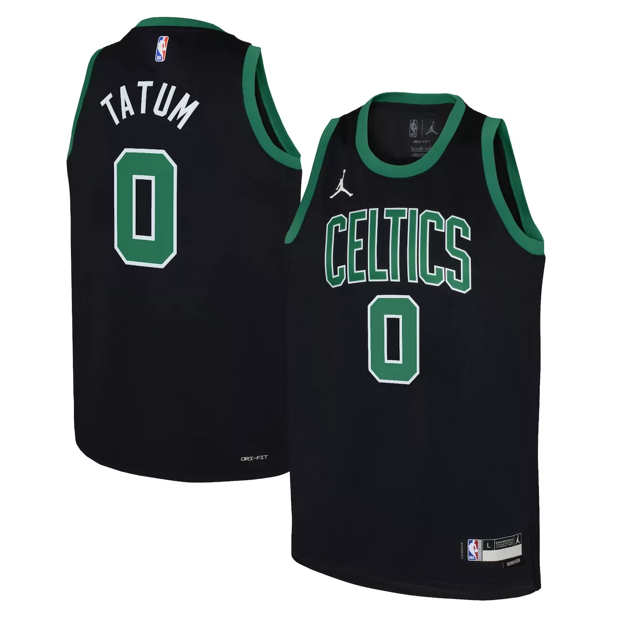 Jayson Tatum Celtics Jersey Black Men Green White