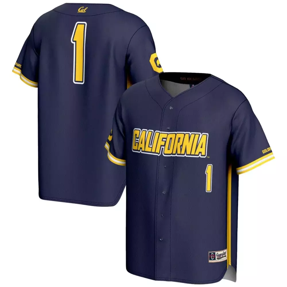 California 1 Jersey Navy Golden Bears Men Yellow White Gameday