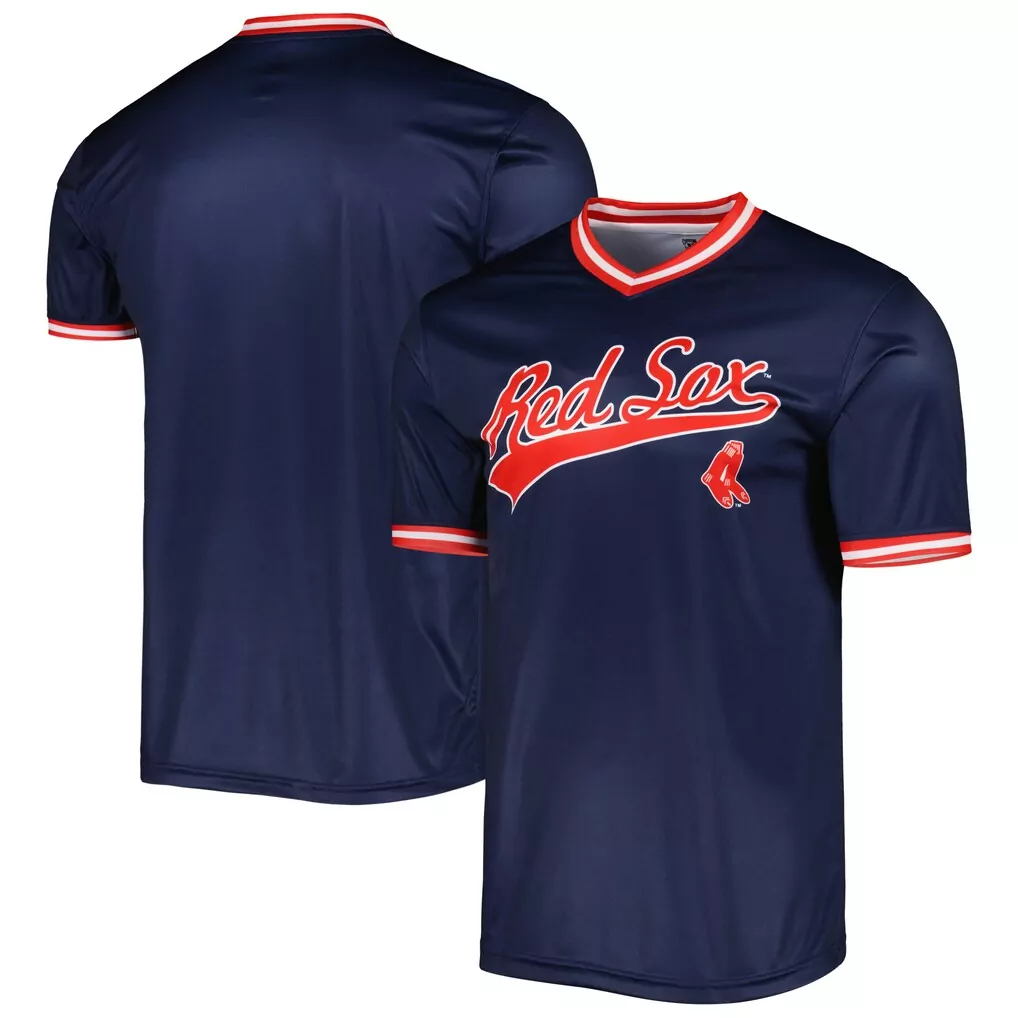 Custom Boston Red Sox Jersey Navy Men White Cooperstown Collection