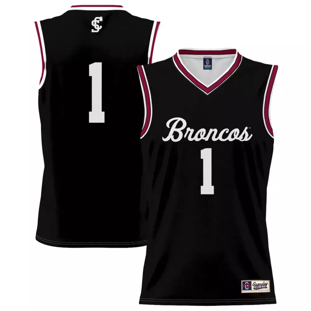 Broncos 1 Jersey Black Maroon White Gameday Unisex Fashion