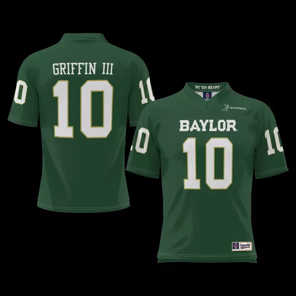 Walker Iii 10 Baylor Jersey Green Men White Gold All Stitched Vapor