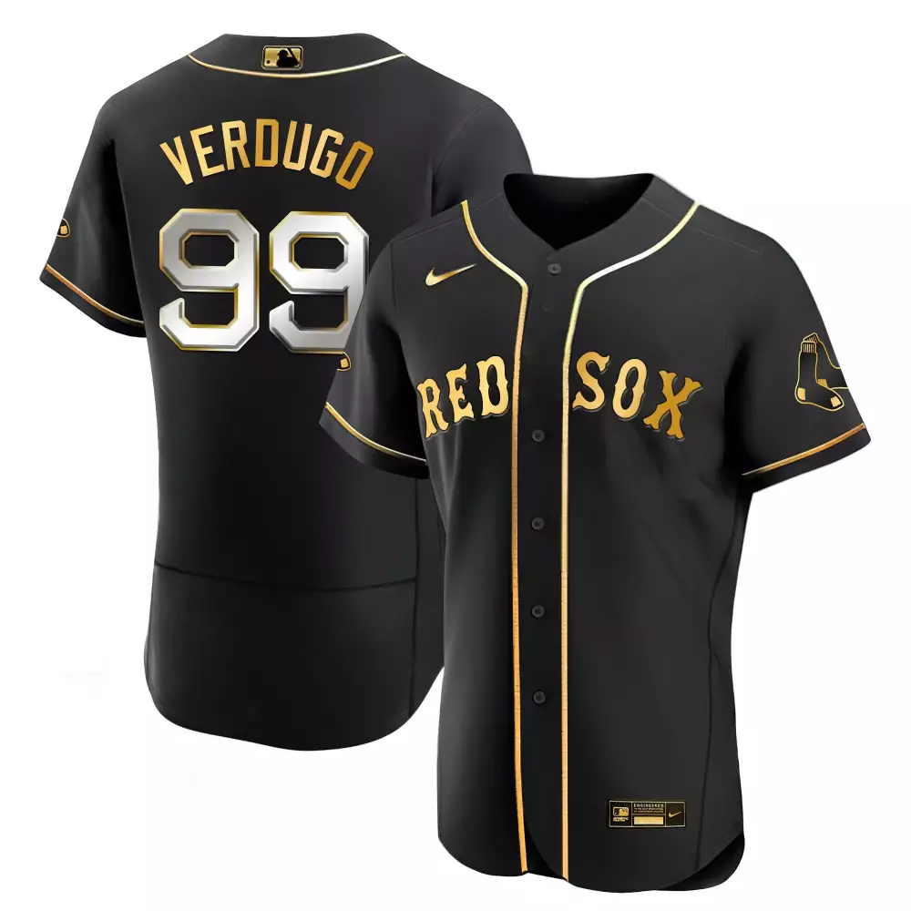 Alex Verdugo 99 Red Sox Jersey Black Men Gold Flex Limited All Stitched