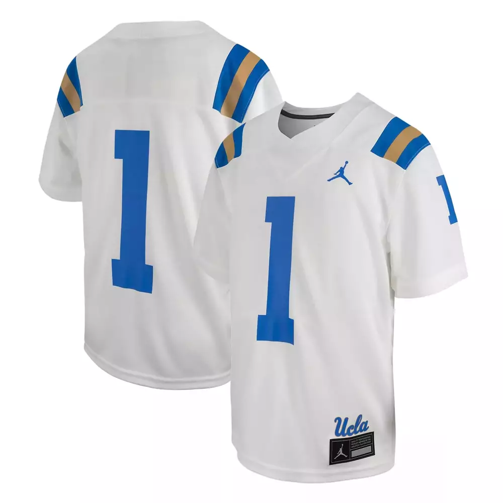 Unavailable 1 Ucla Jersey White Blue Gold Custom All Stitched Vapor