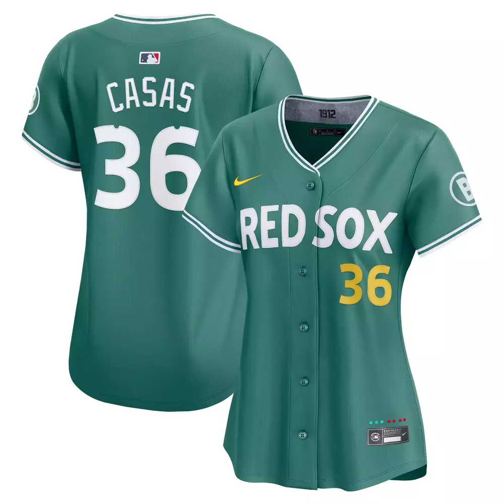 Triston Casas 36 Red Sox Jersey Green Men White Yellow