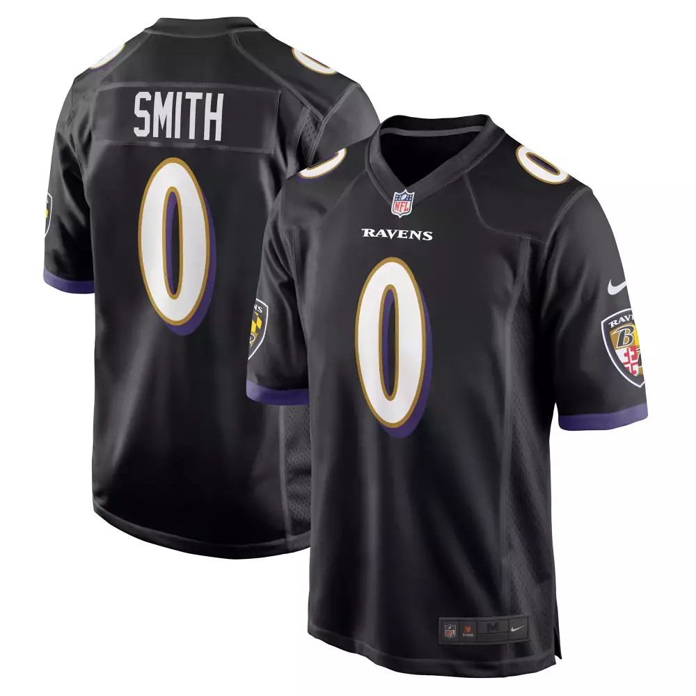 Roquan Smith Ravens Jersey Black Men Replica White Purple All Stitched