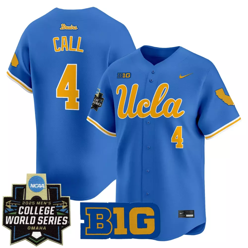 Call College 4 Ucla Jersey Blue 2025 Men's World Series Big Ten Men Gold White Stitched