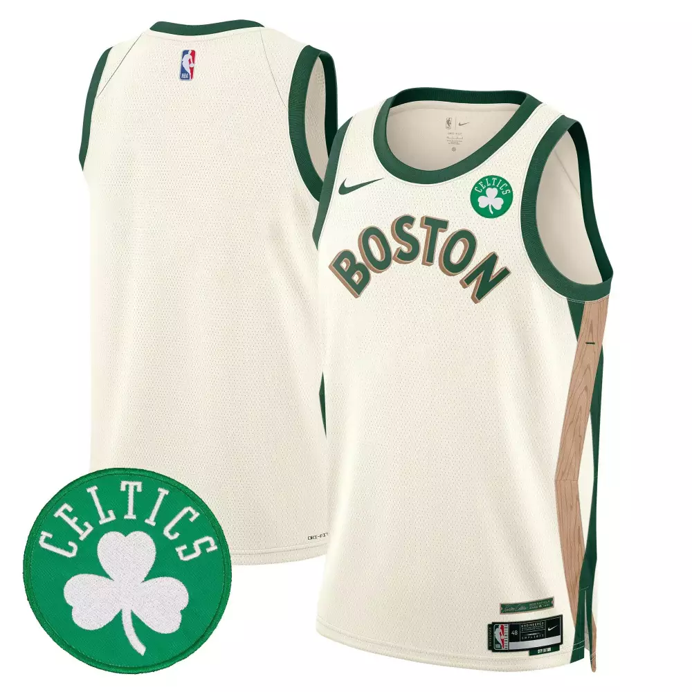 Jayson Tatum Boston Celtics Jersey Cream City Connect Men Alternate Split Design