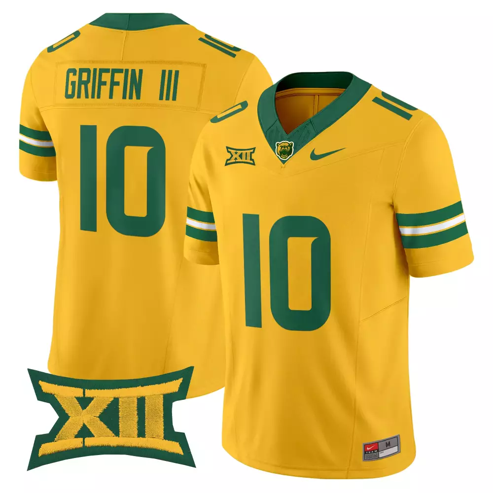 Walker Iii 10 Baylor Bears Jersey Yellow Big Men Green White Vapor Embroidered