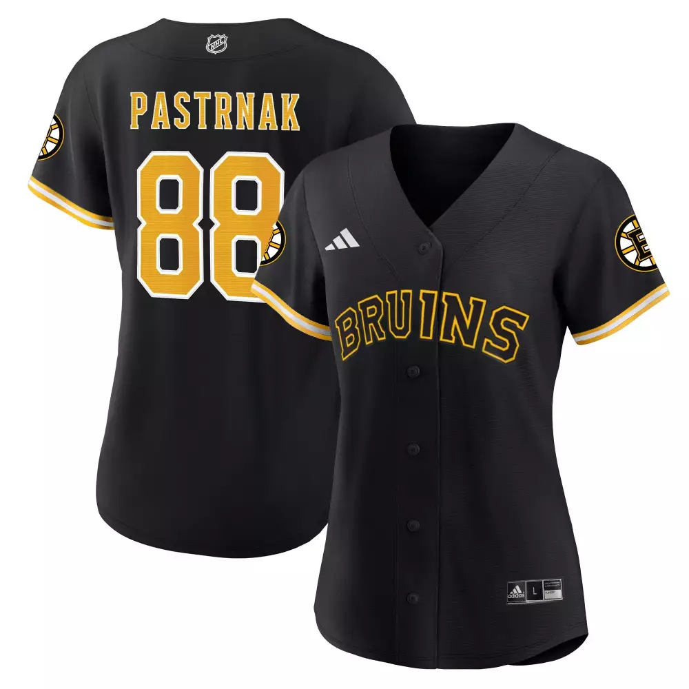 David Pastrnak 88 Boston Bruins Jersey Black Adidas Women Gold White All Stitched