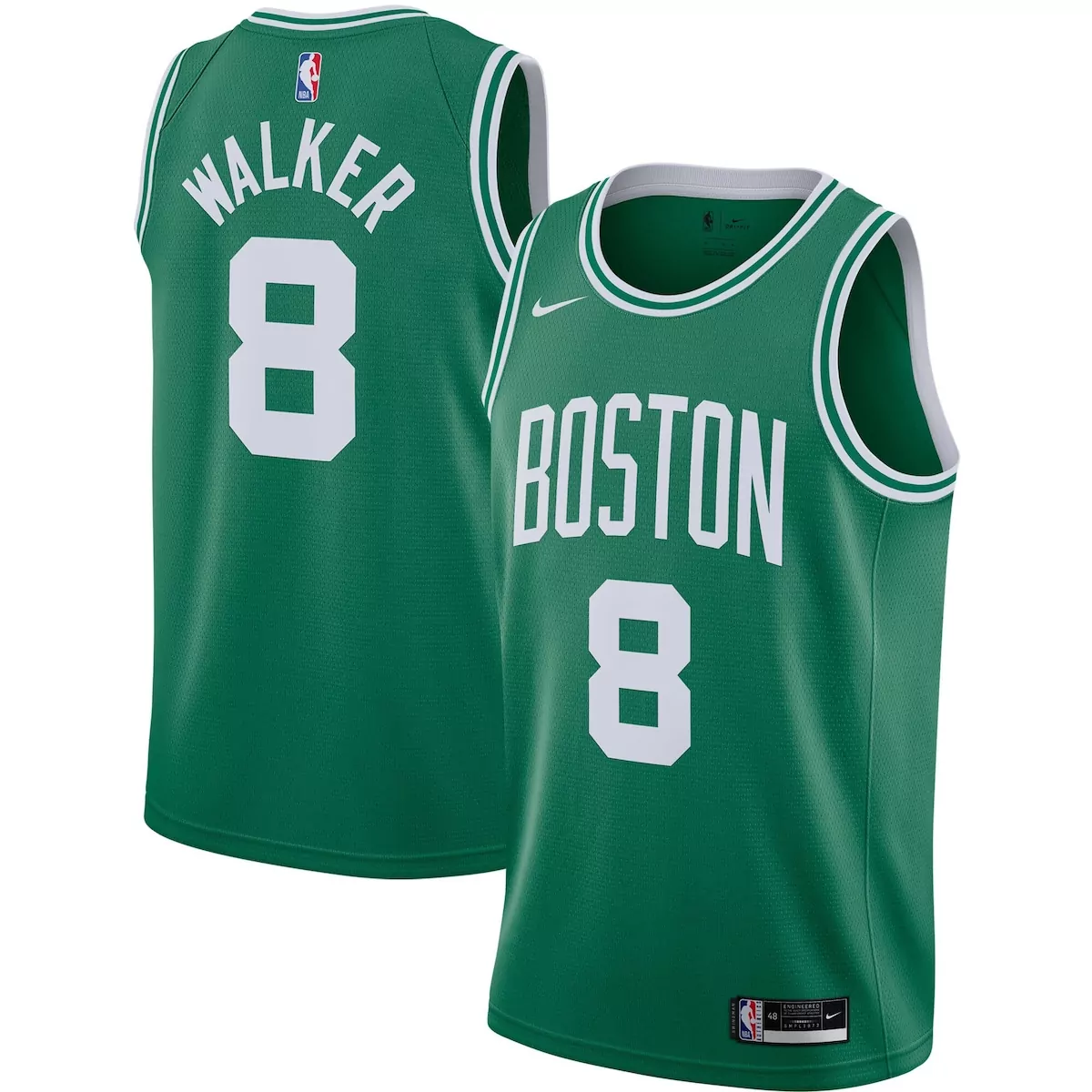 Kemba Walker 8 Boston Celtics Jersey Green Men White Icon