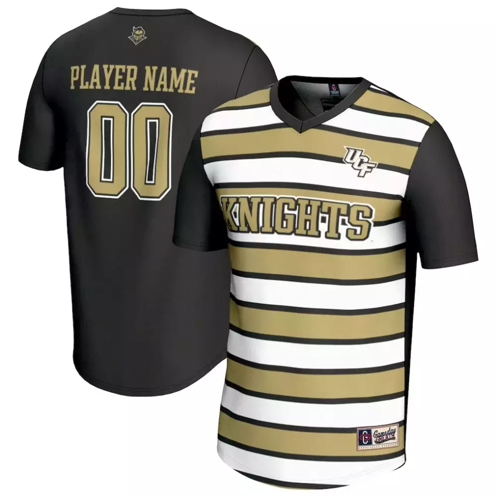 Ucf Knights Jersey Black Split Design Gold White Gameday Unisex Fashion