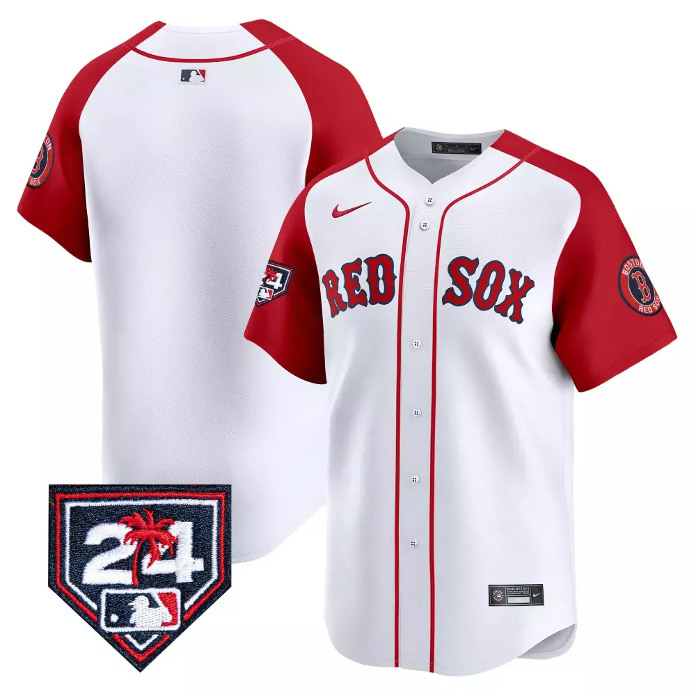 Dustin Pedroia 24 Boston Red Sox Jersey White Palm Tree Men Alternate Vapor Premier