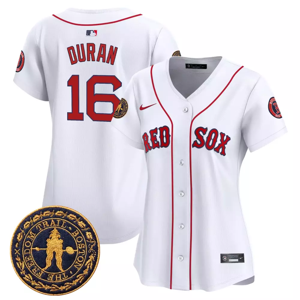 Duran Freedom 16 Boston Red Sox Jersey White City Connect Trail Women Custom Design