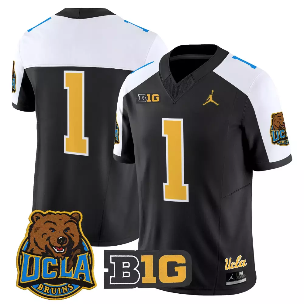 Unkwn 1 Ucla Bruins Jersey Black Big Championship Men White Gold Blue Light Vapor