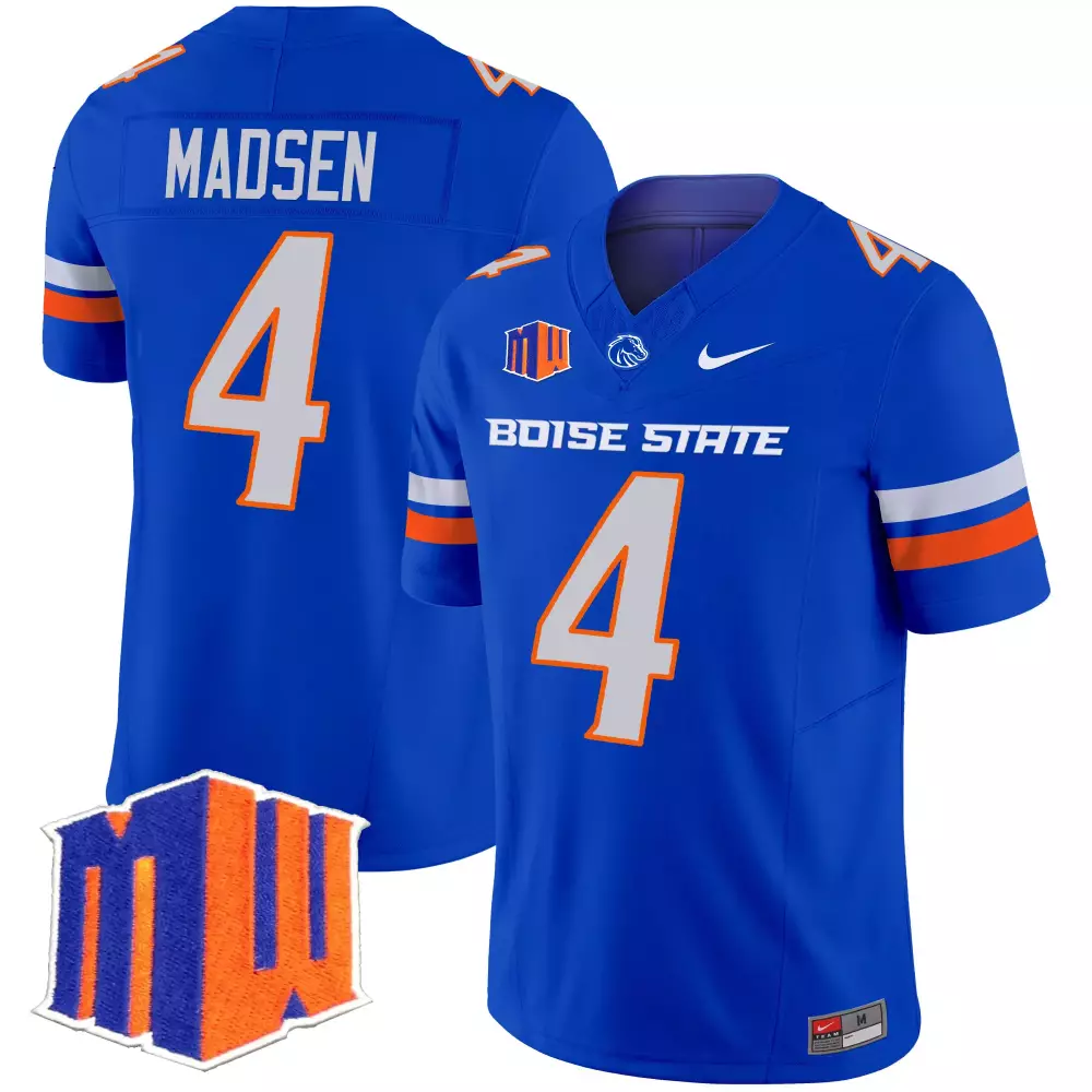 Madsen Boise 4 State Jersey Blue Mw Men Orange White Vapor Limited Embroidered