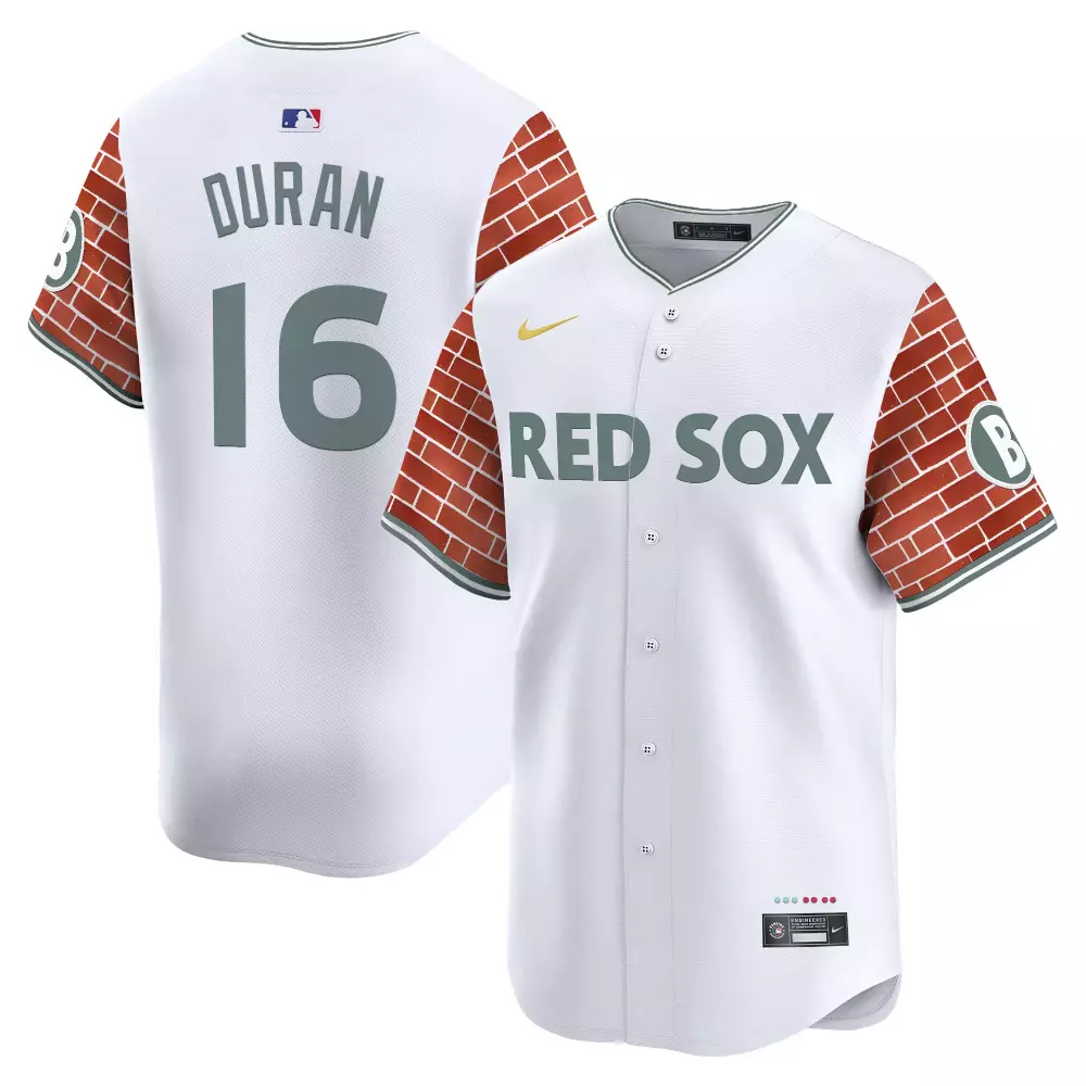 Jarren Duran 16 Red Sox Jersey White City Connect Boston Men Alternate Split Design