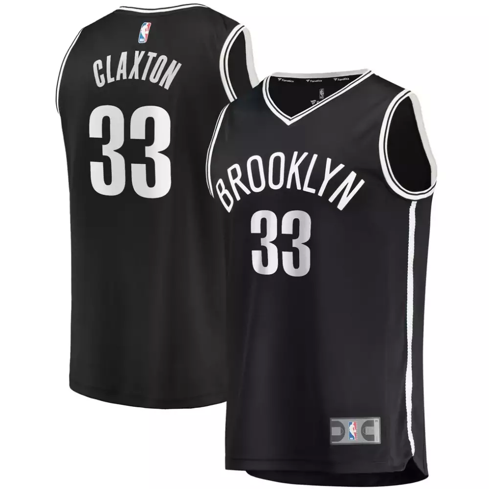 Nicolas Claxton 33 Brooklyn Nets Jersey Black Men White Icon