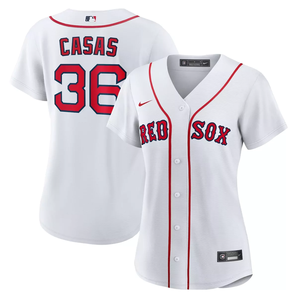 Triston Casas 36 Red Sox Jersey White Women Navy Home